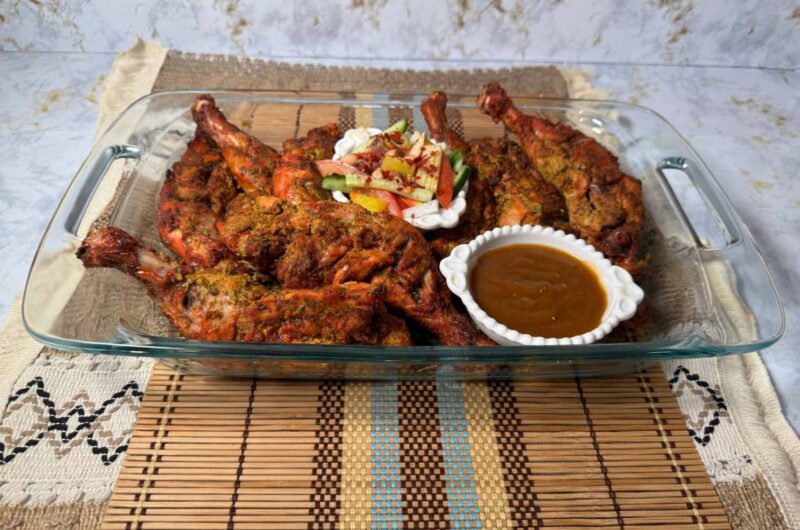 Extra Juicy and Crispy Spicy Oven Baked Chicken Leg Pieces Recipe
