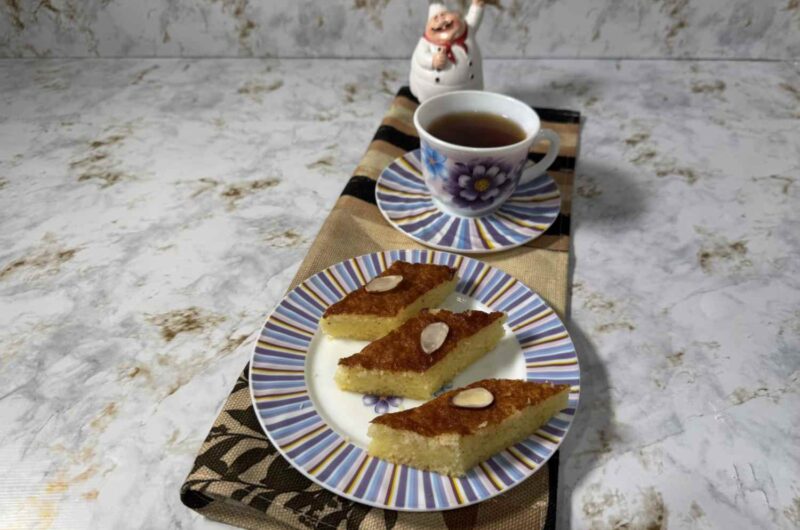 Easy Homemade Suji (Semolina) Syrup Cake Recipe